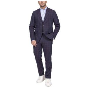 에트로 싱글 브레스티드 체크 테일러드 슈트 MRGC000199TQB70 S9865 TP948286735