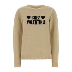 발렌티노 로고 자수 크루넥 울 스웨터 7B3KC66S9JL R8E