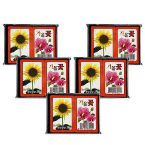 동양산업 가을꽃 화투x(5개입) 고스톱 놀이 게임 그림 그림카드 고스톱 화투 고스톱게임 섯다 고스돕 어른게임