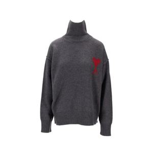 아미 ADC 터틀넥 터틀넥 UKS839018 084 GRIS CHINE ROUGE