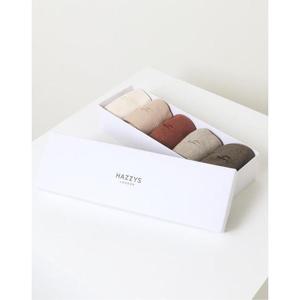 [헤지스] HJSS5F501WT_남성 퍼피자수 골지 장목 양말 5종 세트_HI501