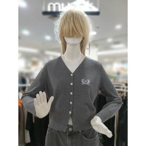 무자크 세이브존09 레터링 심플 니트 가디건 MP7WKC06