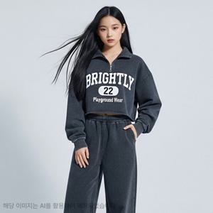 [더데이걸]걸 크러쉬 반집업 맨투맨TGMA25806_IC