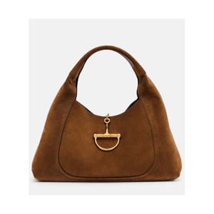 구찌 Gucci Softbit 맥시 스웨이드 숄더 백 P01095579