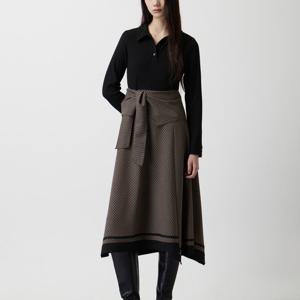 [쥬크]저지 믹스 체크 스트랩 원피스 Z254MSE014