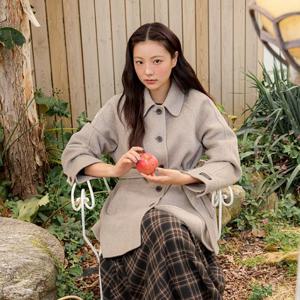 [올리브데올리브]A라인 싱글 하프코트 OW5WHA55