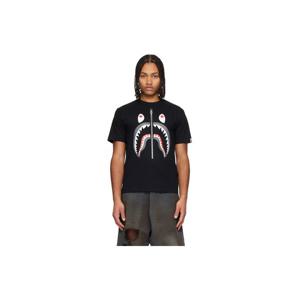 26 SS BAPE 남성 블랙 샤크 티셔츠 252546M213052