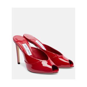 지미추 Brigitte 100 페이턴트 레더 뮬 P01125235