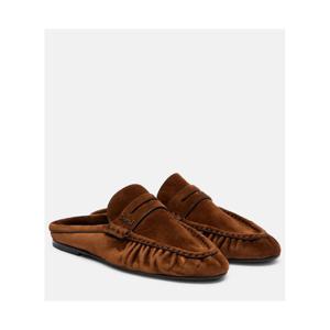 생로랑 Le Loafer 스웨이드 뮬 P01135930