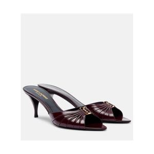 생로랑 Babylone Cassandre 60 레더 뮬 P01135905