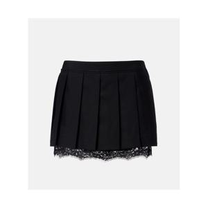 아크네 Inbora 레이스 트리밍 플리츠 미니스커트 P01145265