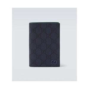 구찌 GG Supreme 레더 트리밍 캔버스 지갑 P01124380
