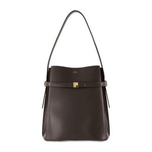 토템 스무스 가죽 벨티드 다크 브라운 버킷백 244 WAL0048 LE00