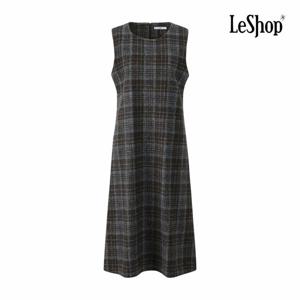 [르샵] 체크 모직 민소매 원피스 (BQ1OP008A)