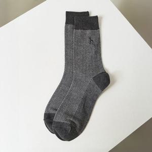 [헤지스 남성] 남성 패턴 면혼방 장목양말 HZSS6E101CG HZSS6E101