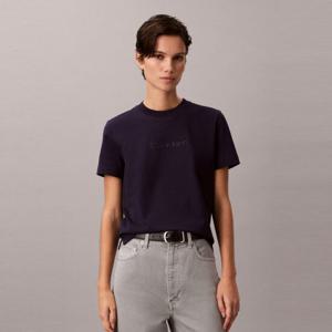 [캘빈클라인 진]여성 CK 쿨 저지 릴렉스핏 반팔티셔츠 네이비 44B226G (44B226G-9EI)