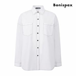 [보니스팍스] 배색 스티치 더블 포켓 셔츠 (XQ1SH001M0)