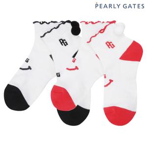 파리게이츠  여성 스마일 폼폼 프릴 단목 양말 521F1SC001 BJ