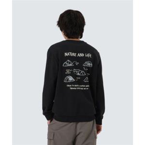 스노우피크 SNOWPEAK APPAREL 텐트 그래픽 맨투맨 (S25FMFHT62) Black S25FMFHT62BK 337637