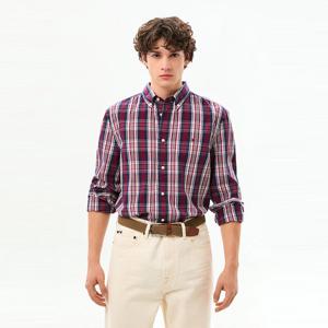 [공식][타미힐피거] [Regular fit] 포플린 플렉스 미디엄 체크 셔츠 (T12G0WSH350MT10MS)