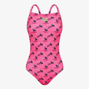 [아레나] 여성 A6SL1CO05PNK 컬리팜  선수 원피스 싱글 스트랩백 실내 비치 수영복 A6SL1CO05