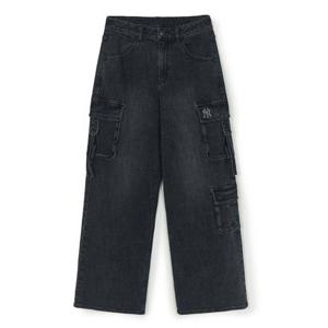 엠엘비 여성용 멀티카고 메가 와이드 데님팬츠 뉴욕양키스 (3FDPB0554-50BKS) 346202