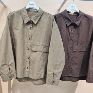 라티움 HC34 국내생산 팔.품넉넉한 셀렌느스티치 루즈핏 면블라우스셔츠 T2533bl25