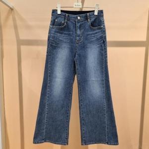 라티움 HC34 국내생산 신축성좋은 옆선절개라인 와이드통청바지 T2613PT08