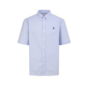 [헤지스 남성] 스트라이프 반팔 캐주얼 셔츠 (HZSH6B521B2) HZSH6B521