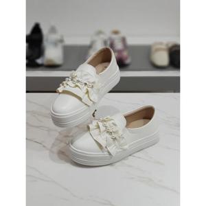 한슈 세이브존03 하리 프릴 진주 슬립온 단화 4cm AQHS8777vgA