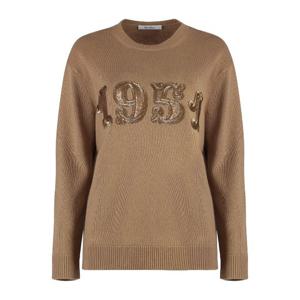 막스마라 시퀸 자수 울 캐시미어 크루넥 스웨터 PLATA242136622