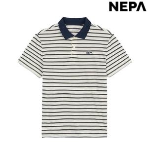 [네파 (행사)]남성 여름 린넨라이크 스트라이프 반팔 아이스 폴로티셔츠 7L35251
