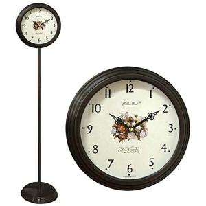 GB6064 무소음 월넛장미 단면 스탠드시계 제조한국 무소음시계 인테리어시계 메탈시계 벽시계 스탠드시계