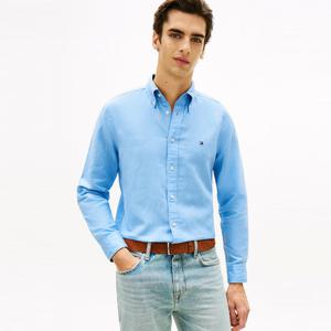 [공식][타미힐피거] [Regula fit]린넨 블렌드 솔리드 셔츠 (T12G1WSH170MT1C14)