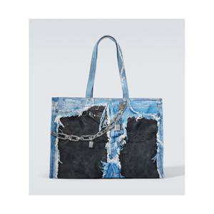 아크네 트롱프뢰유 프린트 캔버스 토트 백 P01139543