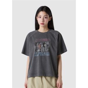 엄브로 [] 남녀공용 위켄드 훌리건 피그먼트 다잉 솔리드 반팔 티셔츠 UQ223CRS54 373037