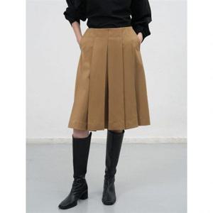 제너럴아이디어 와이드 플리츠 미디 스커트 [BEIGE] WBE3L13510 383689