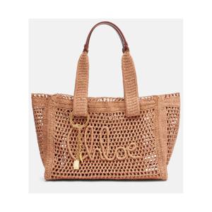 끌로에 Summer Banana 라피아 토트 백 P01152618