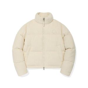 M 와키윌리패딩 CQK WA2504DP65CM 우먼스 코듀로이 숏 다운 점퍼 크림