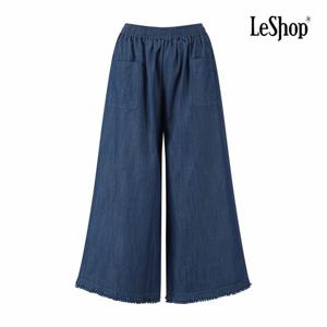 [르샵] 프린지 데님 와이드 팬츠 (BQ3PT004A)