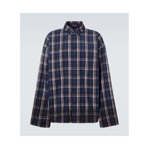 발렌시아가 리버서블 플란넬 플리스 셔츠 P01176171