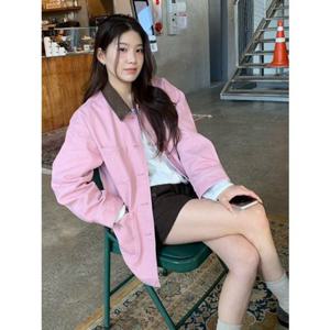 [올리브데올리브] 올리브데올리브 (OJ6XM277) 배색 카라 루즈핏 포켓 데님 점퍼 OJ6XM277