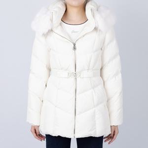 [게스]게스 여성 폭스 퍼 글램 다운 패딩 아이보리 YO4W5875 I