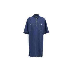 발렌티노 칼라 반소매 데님 셔츠 드레스 7B3DA02U7MR 558 TP976345812
