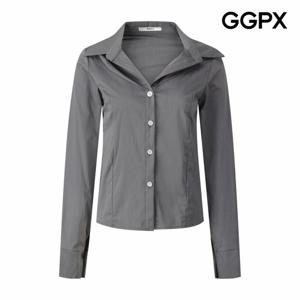 [GGPX] 오픈 카라 슬림 버튼 셔츠 (GQ3SH017F)