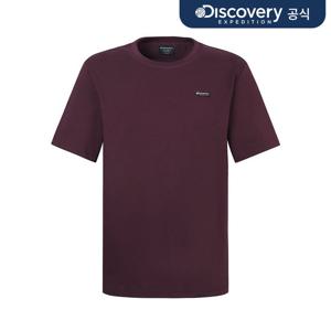 [디스커버리] 프레시벤트 스몰로고 세미오버핏 반팔티셔츠 (D/WINE) DXRS7Q053-WID