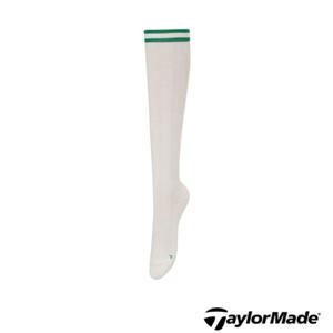 [테일러메이드] 테일러메이드 어패럴 골프 양말 AS65607 100 여성 골지 메쉬 배색 리본 니삭스(38CM) 긴양말 실리콘 TWAS6560700