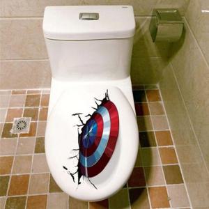 포인트스티커 캡틴아메리카방패 스티커 아이방 장식스티커 3D입체