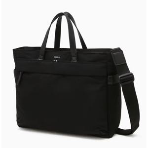 [헤지스ACC] 블랙 로고프린트 가로형 토트백 HJBA6E320BK