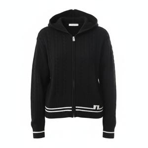 J.LINDEBERG 26SS CAMILLA CABLE KNIT WOOL HOOD (GWKW15021-9999) (여성 카밀라 케이블 니트 울 후드)